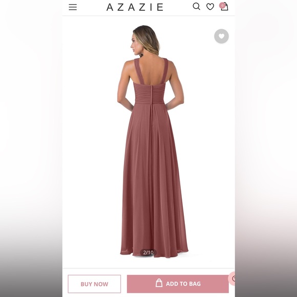 Azazie Bridesmaid dress - worn once - Picture 2 of 8